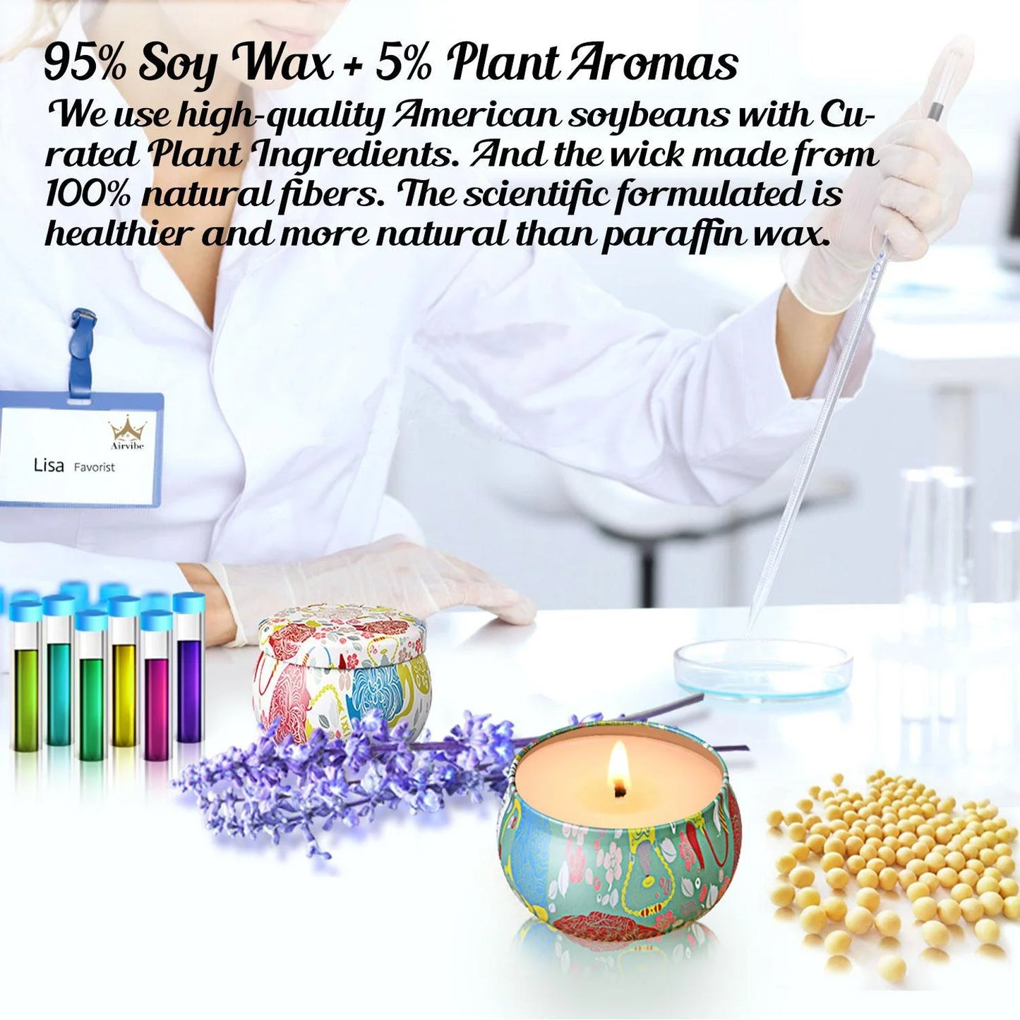 Indulge in Relaxation with Our Scented Candle Gift Set! β¨π―οΈ Perfect Aromatherapy Treat for Her - Lavender, Vanilla, Lemon & Jasmine in Portable Travel Tins! πΈπ§³π