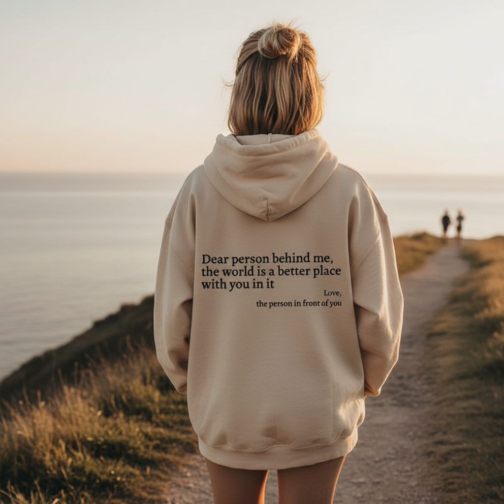 Dear Person Behind Me, the World Is A Better Place, with You In It - Hoodie