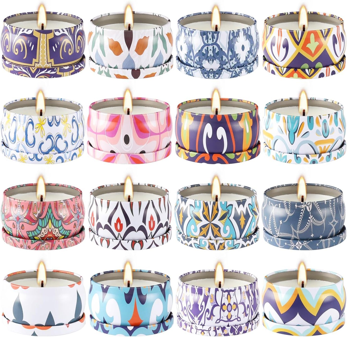 16 Captivating Scented Candles Gift Set – Elevate Your Aromatherapy Experience for Any Occasion!