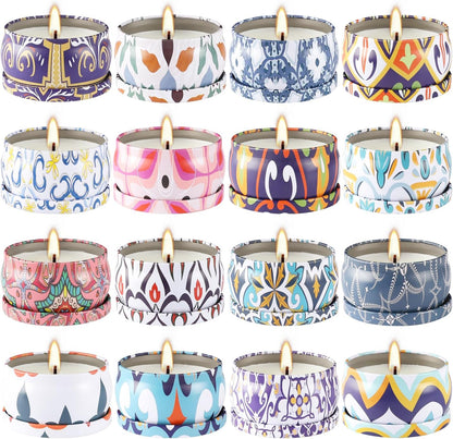 16 Captivating Scented Candles Gift Set – Elevate Your Aromatherapy Experience for Any Occasion!