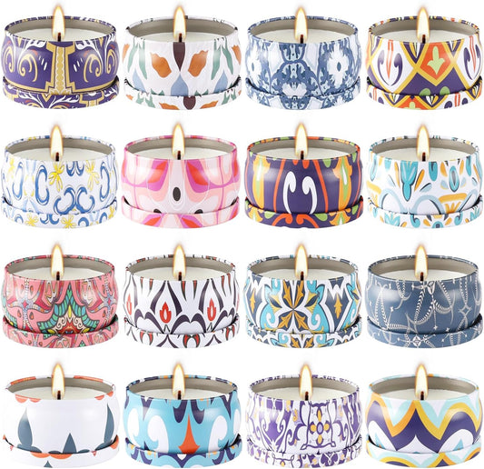 16 Captivating Scented Candles Gift Set – Elevate Your Aromatherapy Experience for Any Occasion!