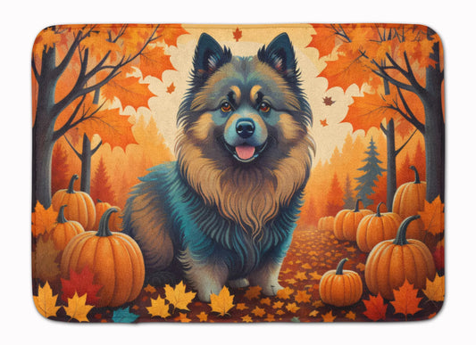 Keeshond Fall Memory Foam Kitchen Mat
