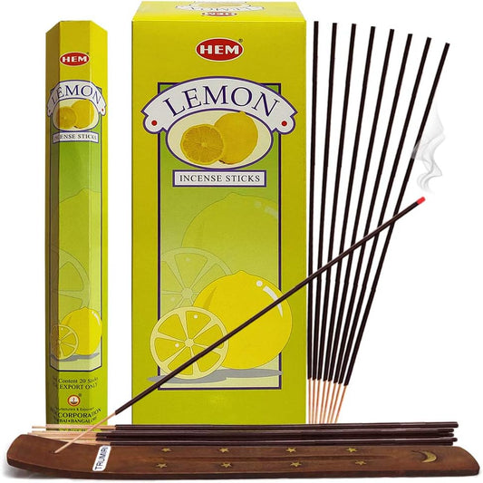 Revitalize Your Space with the Lemon Incense Sticks & Holder Bundle - Aromatic Bliss Awaits!