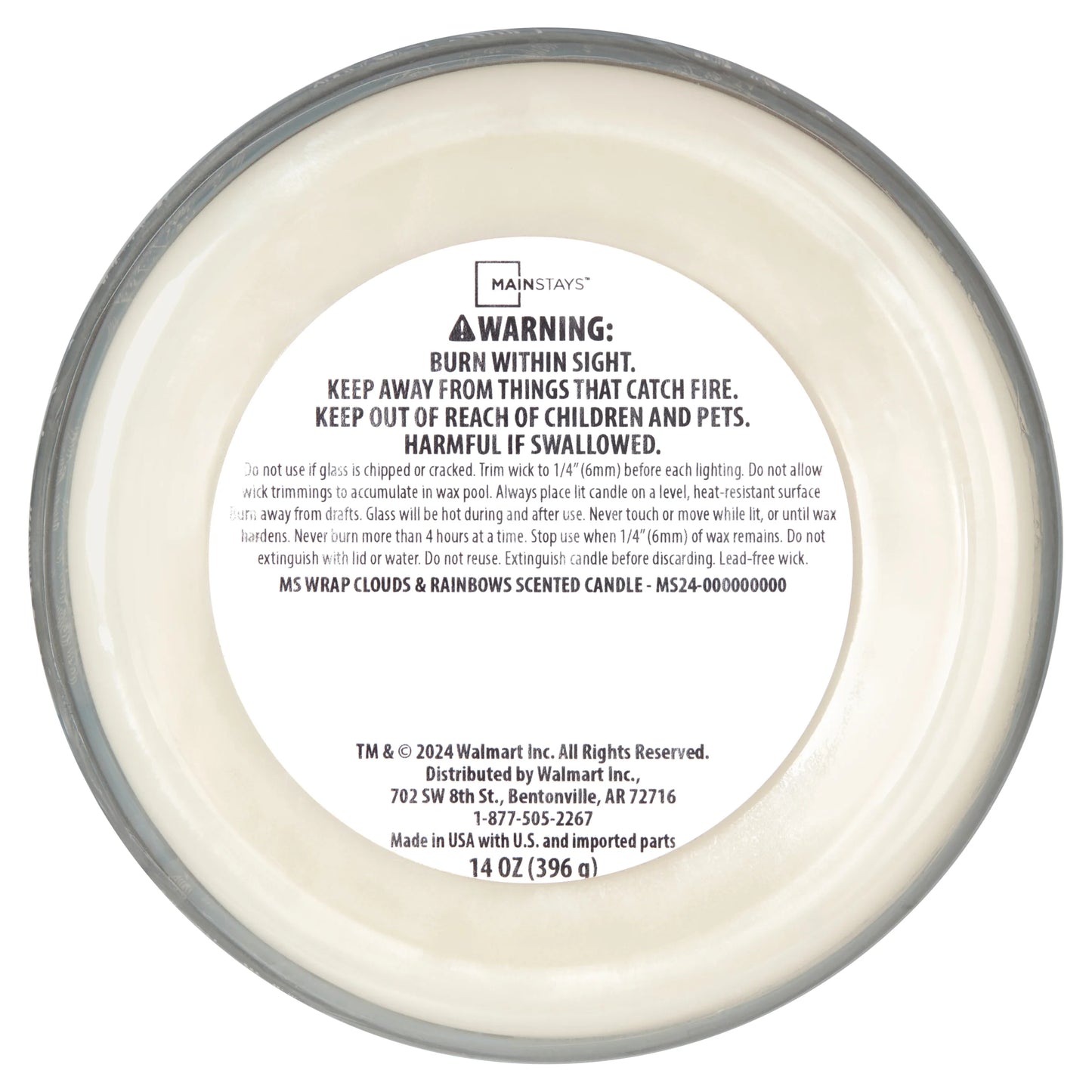 Transform Your Space with the Enchanting 3-Wick Clouds & Rainbows Scented Candle - 14 Oz of Bliss!