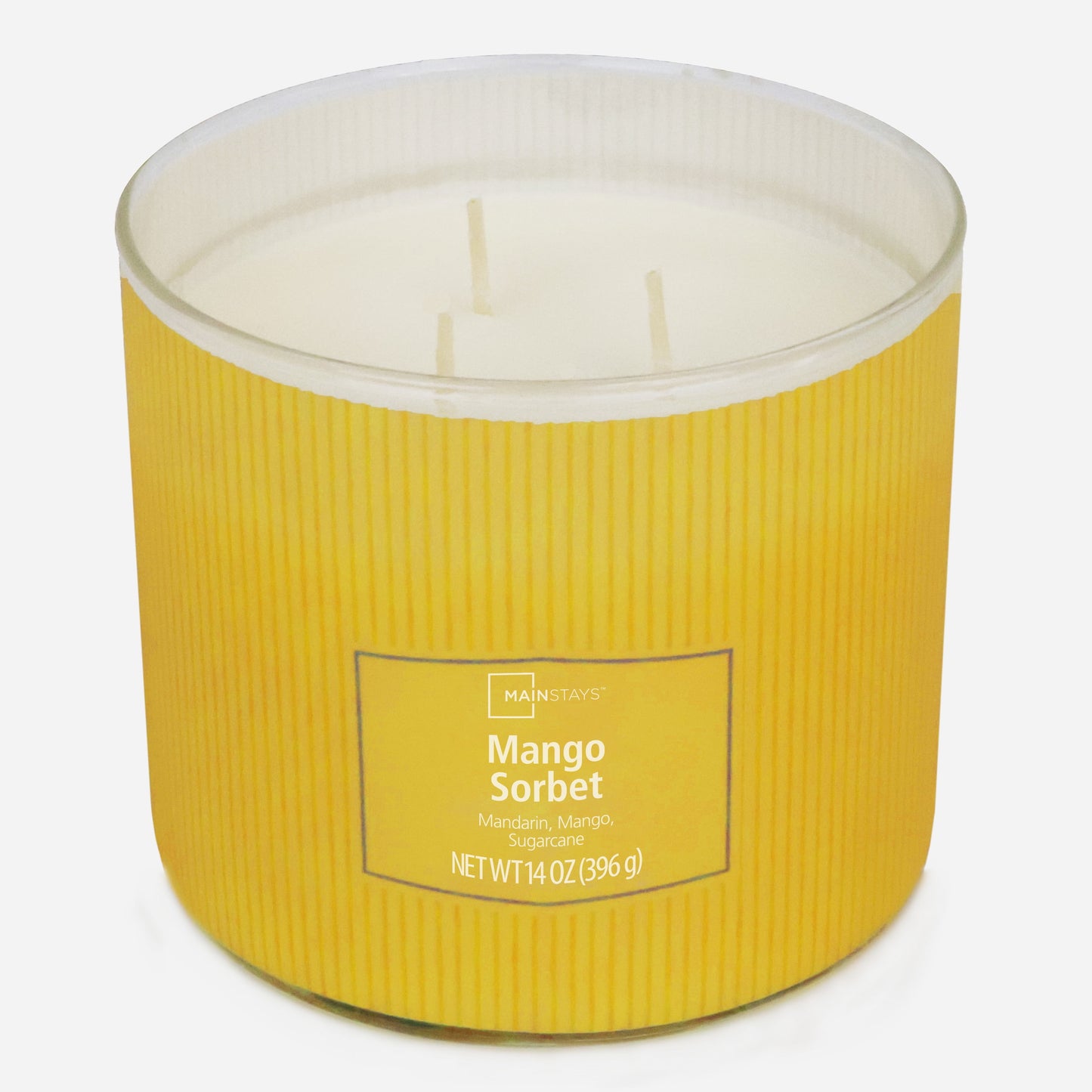 Indulge Your Senses with the Luscious Mango Sorbet 3-Wick Candle - 14 Oz of Fragrant Bliss!