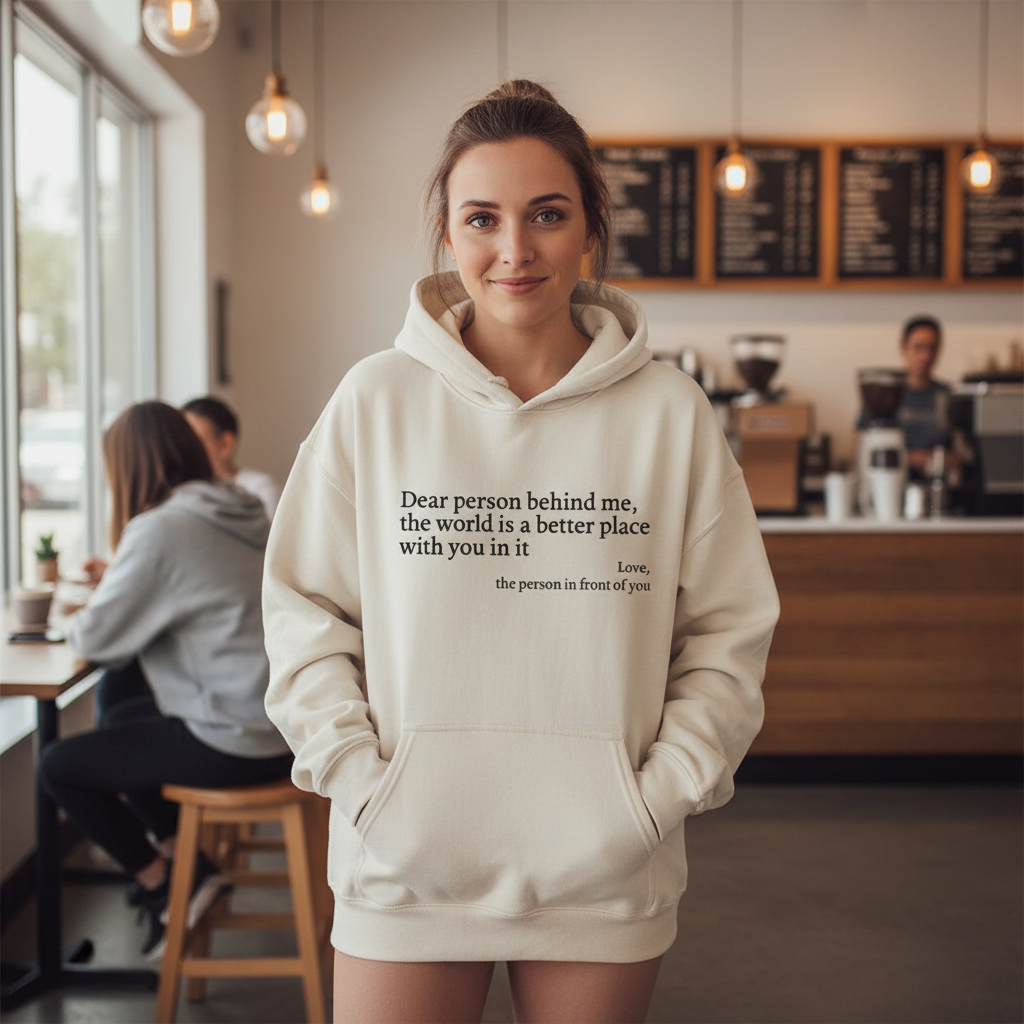 Dear Person Behind Me, the World Is A Better Place, with You In It - Hoodie