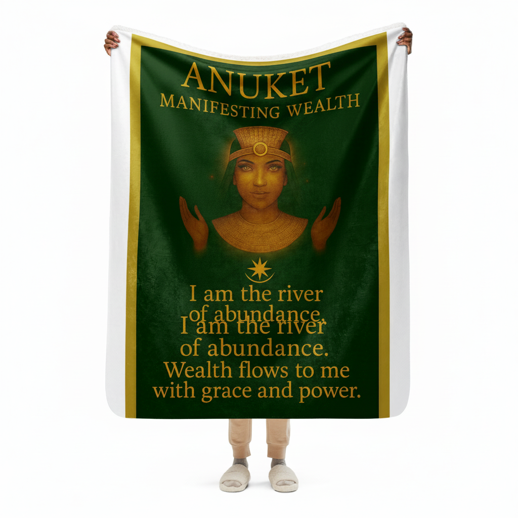 Anuket Manifesting Wealth Sherpa blanket