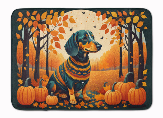 Dachshund Fall Memory Foam Kitchen Mat
