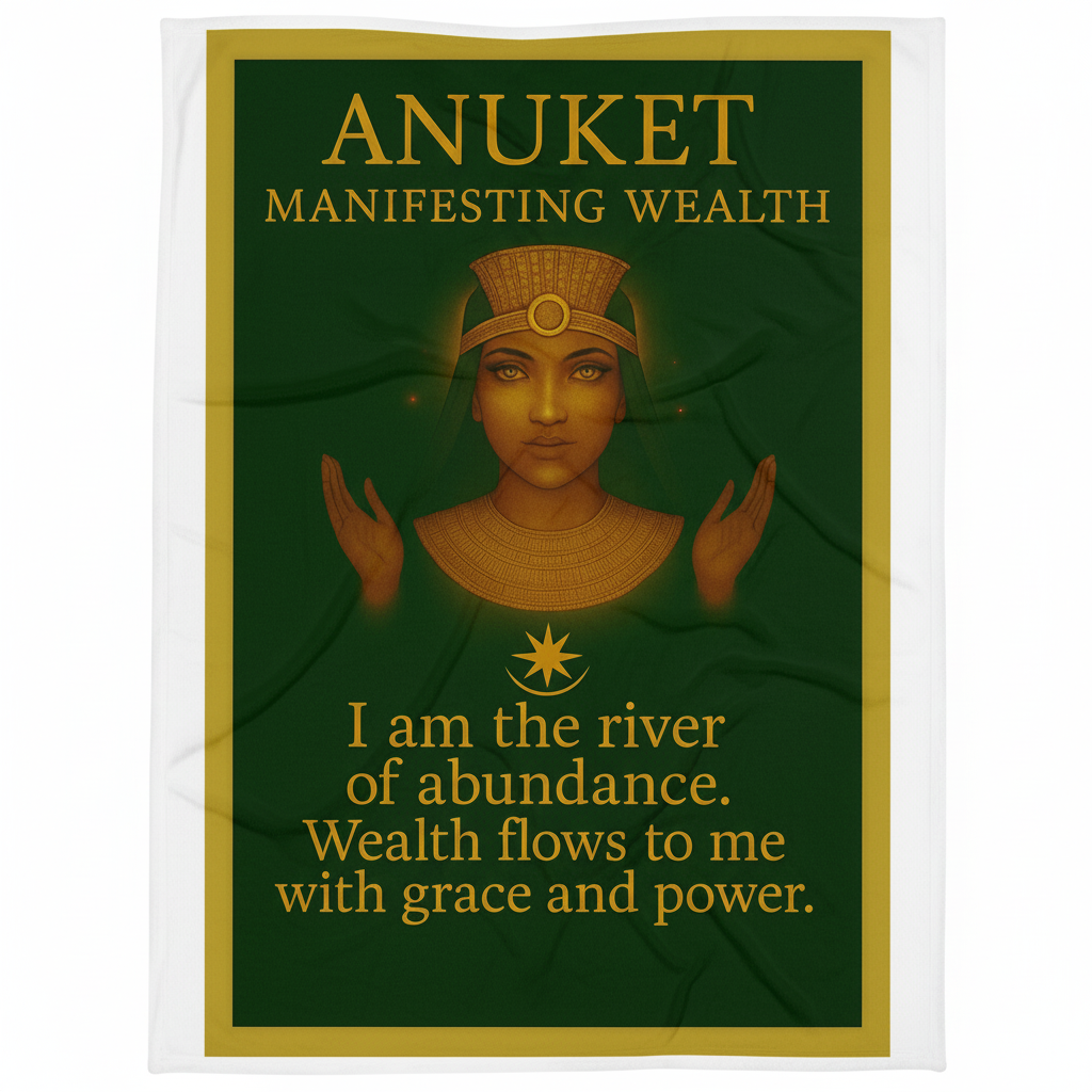 Anuket Manifest Wealth Throw Blanket
