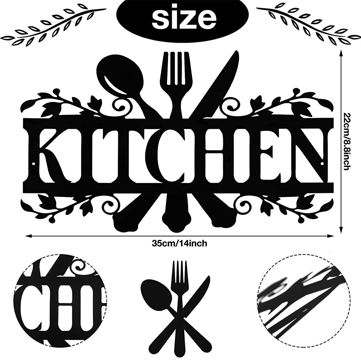 Kitchen Wall Decor Rustic Style Kitchen Wall Sign Black Kitchen Wall Sign Country Farmhouse Your Home Decoration for Dining Room Kitchen Decor