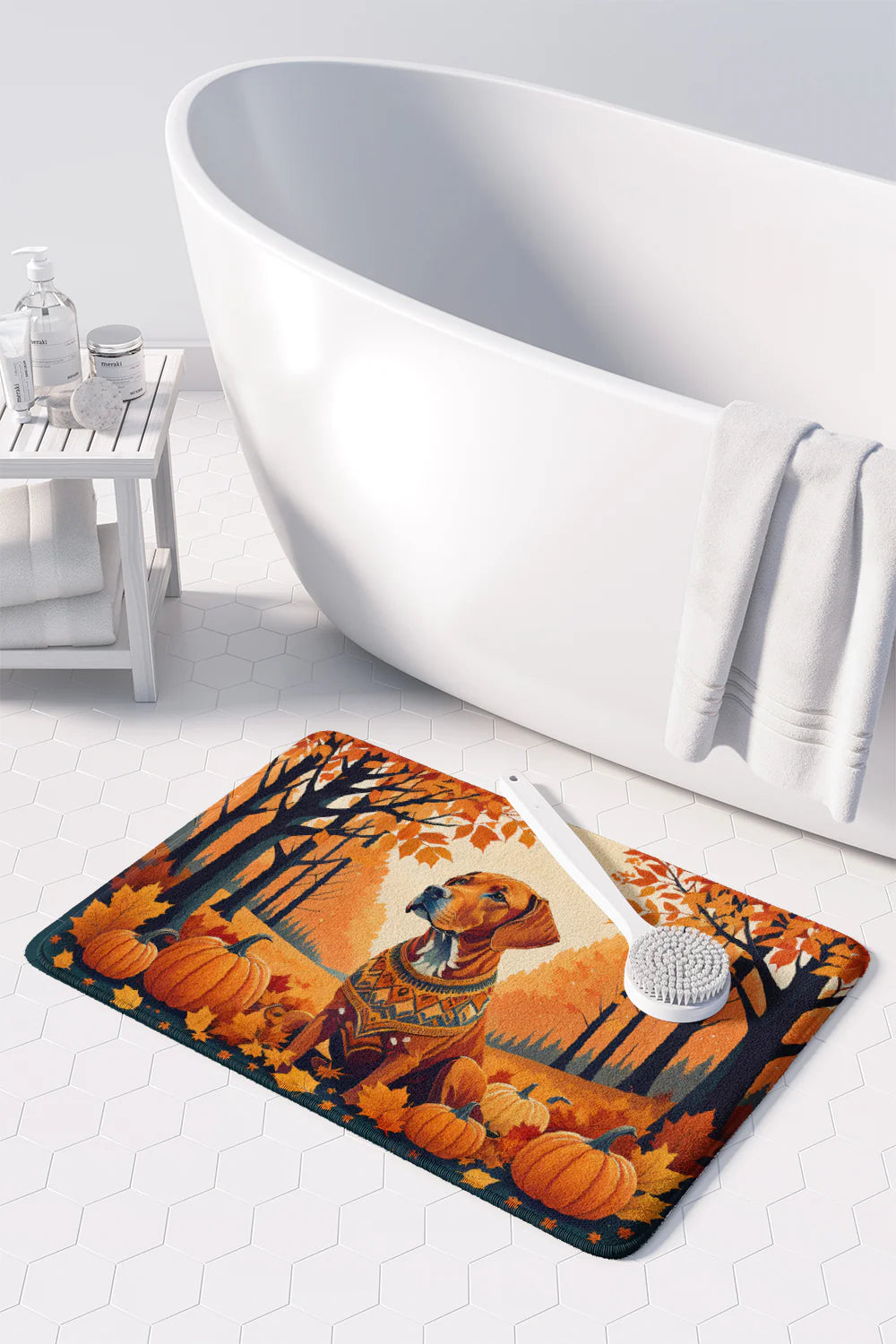 Vizsla Fall Memory Foam Kitchen Mat