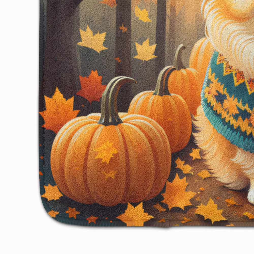 Pomeranian Fall Memory Foam Kitchen Mat