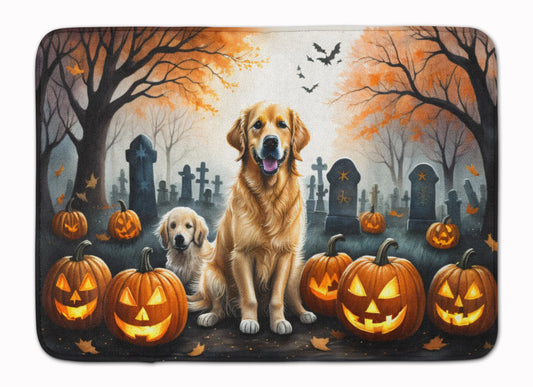 Golden Retriever Spooky Halloween Memory Foam Kitchen Mat