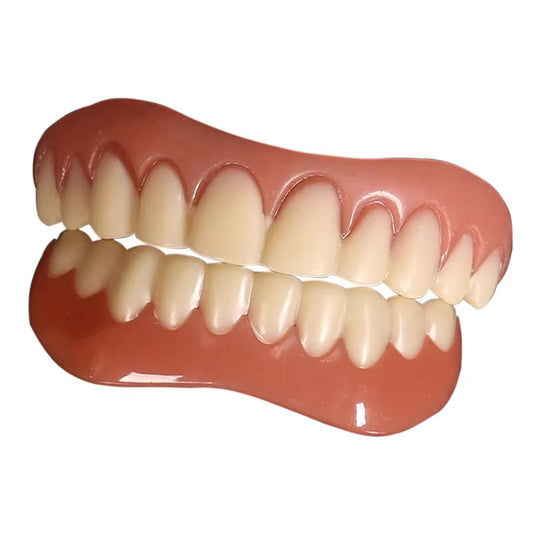 Transform Your Smile with Upper and Lower Comfort Fit Flex Dentures - Perfect Bright Veneers for a Natural Look