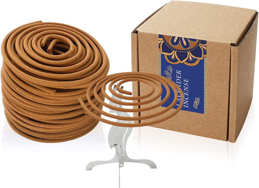 Experience the Soothing Aroma of our Lavender Spiral Coils Incense - Perfect for Home Décor and Relaxation