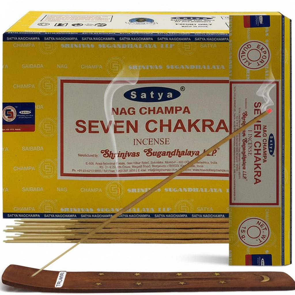 Experience Serenity with Our Seven Chakra Incense Sticks & Elegant Holder Bundle!