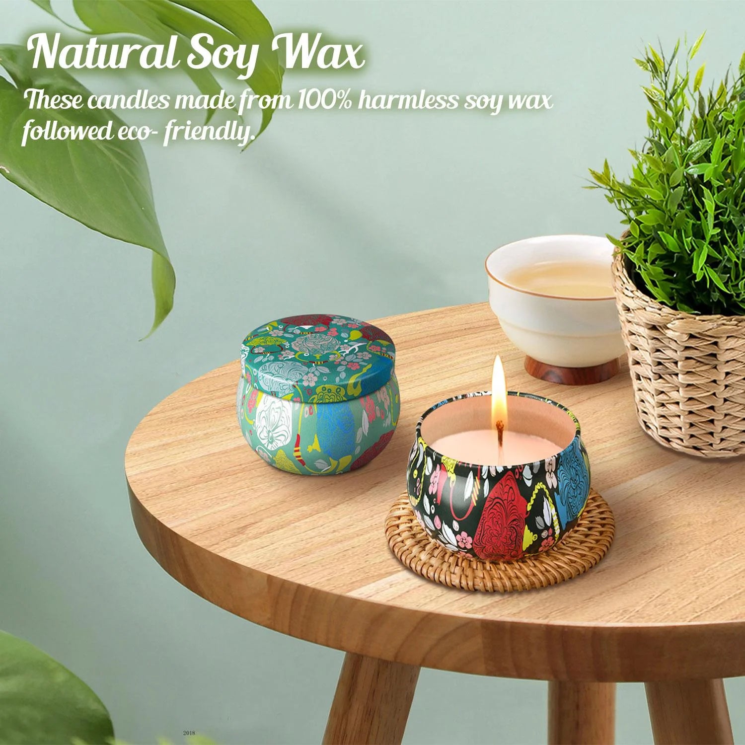 Indulge in Relaxation with Our Scented Candle Gift Set! ✨🕯️ Perfect Aromatherapy Treat for Her - Lavender, Vanilla, Lemon & Jasmine in Portable Travel Tins! 🌸🧳💖