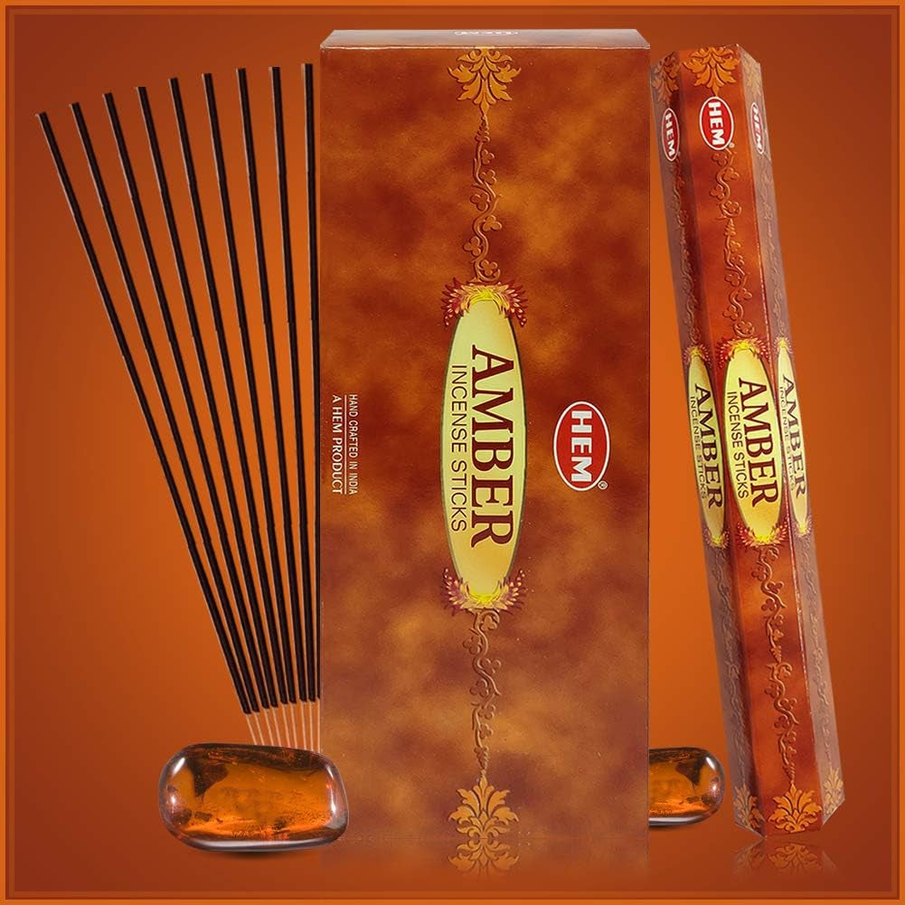 Experience Serenity with Our Amber Incense Sticks and Elegant Holder Bundle - Perfect for Home Fragrance & Meditation!