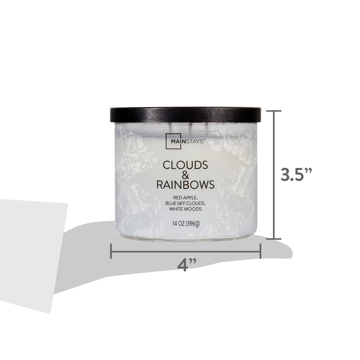 Transform Your Space with the Enchanting 3-Wick Clouds & Rainbows Scented Candle - 14 Oz of Bliss!