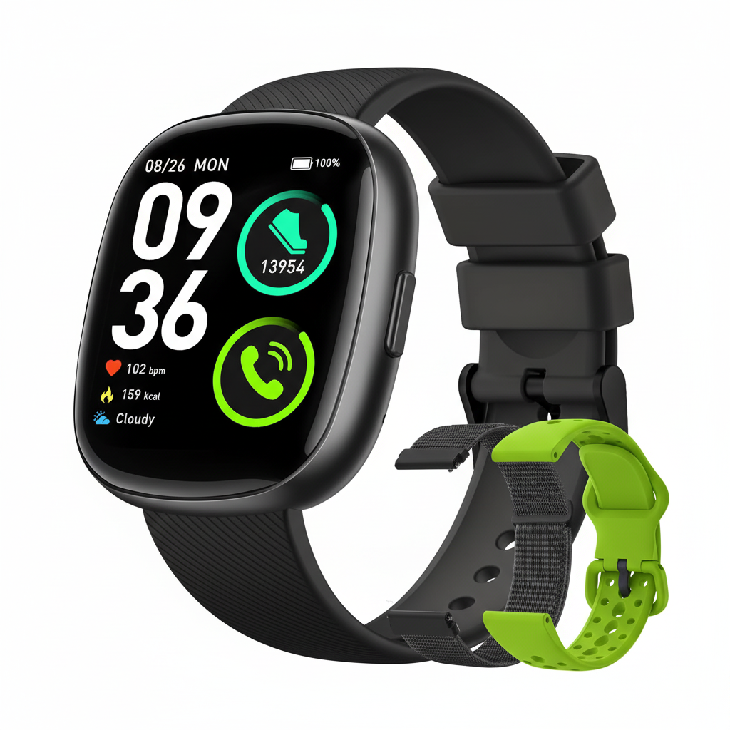 Smart Watches for Men Women Fitness: Fitness Tracker with Blutooth Call 24/7 Heart Rate Spo2 Sleep Monitor 5ATM Waterproof 120+ Sport Mode Activity Trackers Compatible Iphone Android Phones (3 Bands)