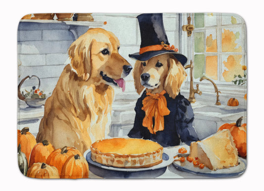 Golden Retriever Fall Kitchen Pumpkins Memory Foam Kitchen Mat