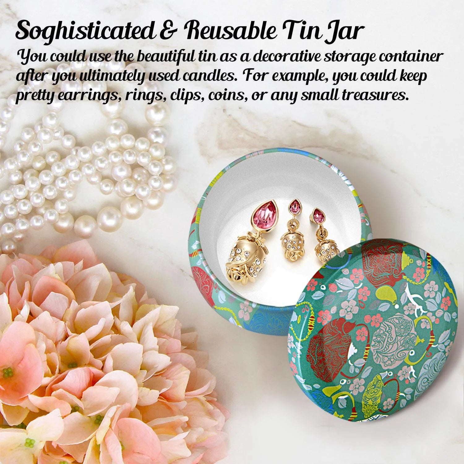 Indulge in Relaxation with Our Scented Candle Gift Set! ✨🕯️ Perfect Aromatherapy Treat for Her - Lavender, Vanilla, Lemon & Jasmine in Portable Travel Tins! 🌸🧳💖