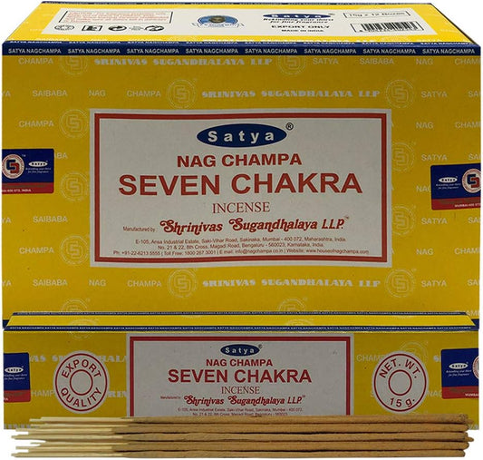 Experience Serenity with Our Seven Chakra Incense Sticks & Elegant Holder Bundle!