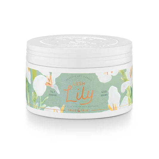 Transform Your Home with the Irresistible Aroma of Our Lush Lily Large Tin Scented Candle – 14.1 fl. oz. of Blissful Fragrance! 🌸🕯️