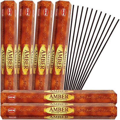 Experience Serenity with Our Amber Incense Sticks and Elegant Holder Bundle - Perfect for Home Fragrance & Meditation!