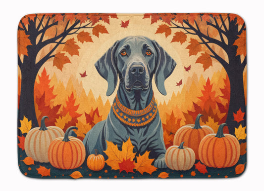 Weimaraner Fall Memory Foam Kitchen Mat