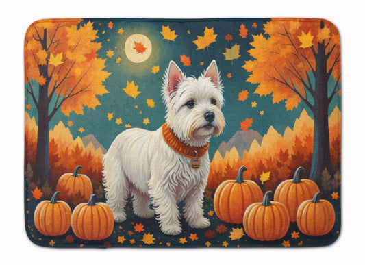 Westie Fall Memory Foam Kitchen Mat