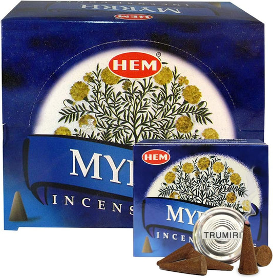 Discover Serenity with Our Myrrh Incense Cones & Elegant Cone Burner Bundle – Perfect for Home Fragrance, Meditation, and Spiritual Décor!