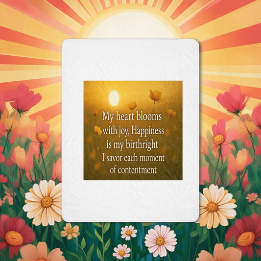 Joy Affirmation Sherpa Blanket